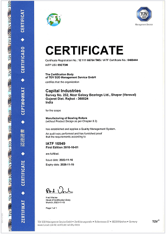 IATF 16949 Certificate